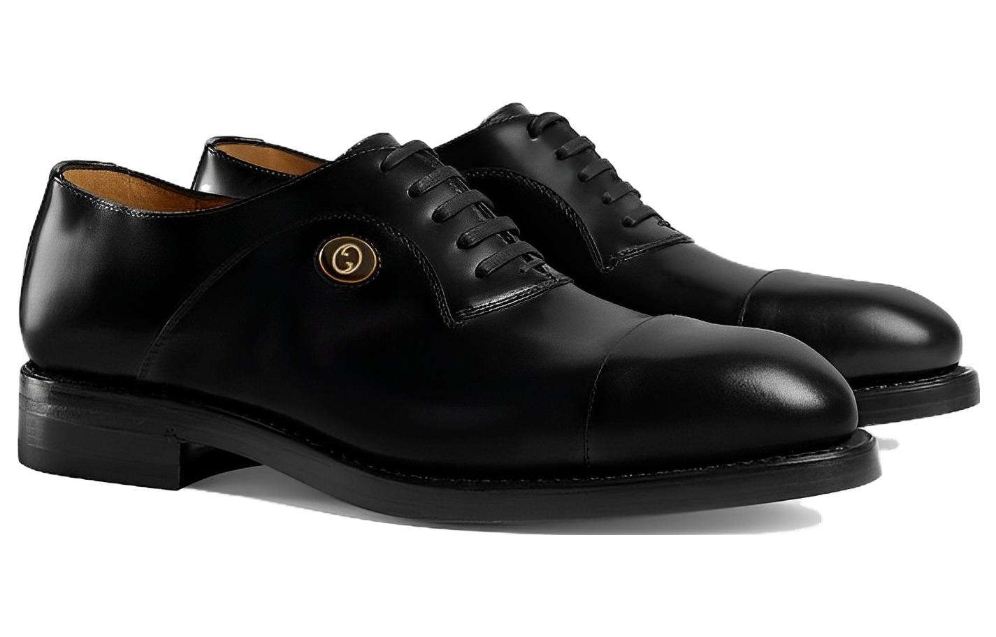 Gucci Leather Derby 'Black' 圖 3