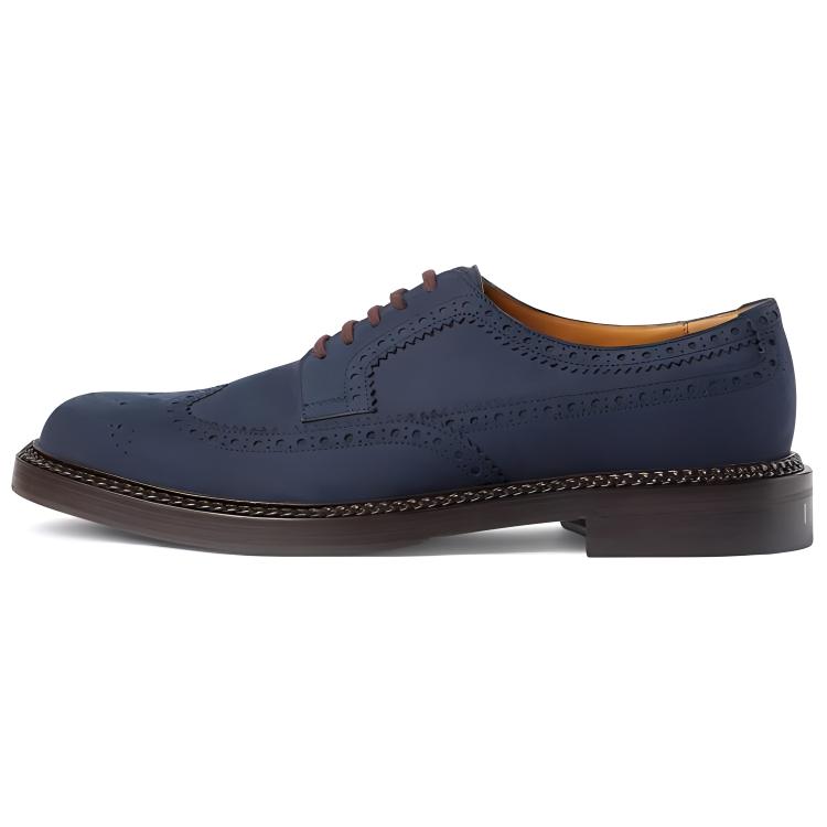 Gucci Leather Derby 'Blue' 669830-CJX00-4009