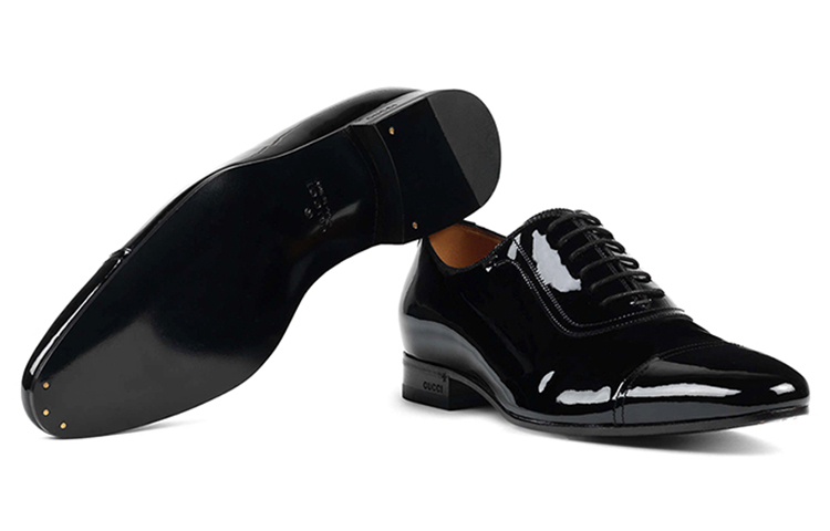 Purchase Zapatos de Vestir de Cuero Gucci 'Negros' 407290-BNC00-1000