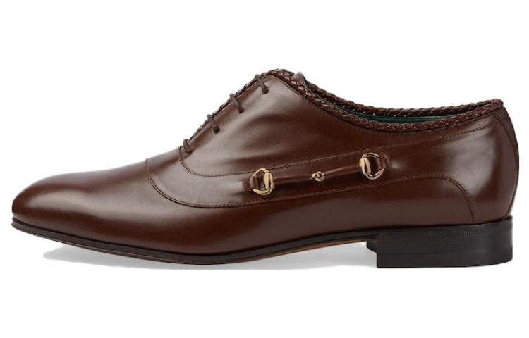 Gucci Leather Dress Shoes 'Brown' 757768-AACFH-2103