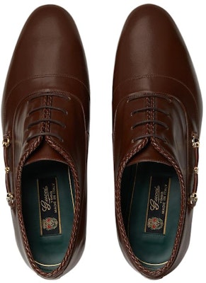Gucci Leather Dress Shoes 'Brown' 757768-AACFH-2103 Shop Gucci Leather Dress Shoes 'Brown' 757768-AACFH-2103