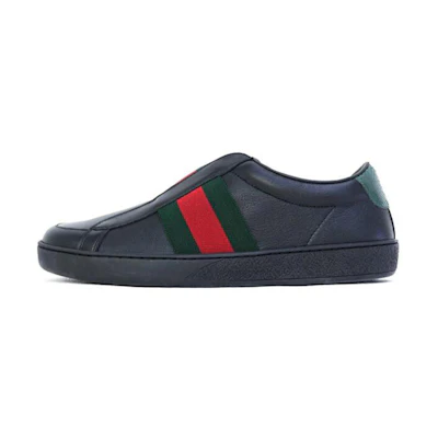 Gucci Leather Fashion Sneakers 'Black'