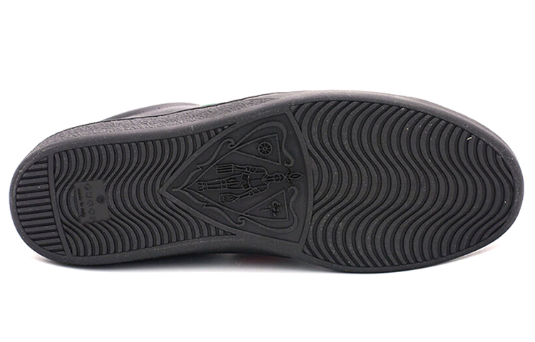 Gucci Leather Fashion Sneakers 'Black' 圖 5
