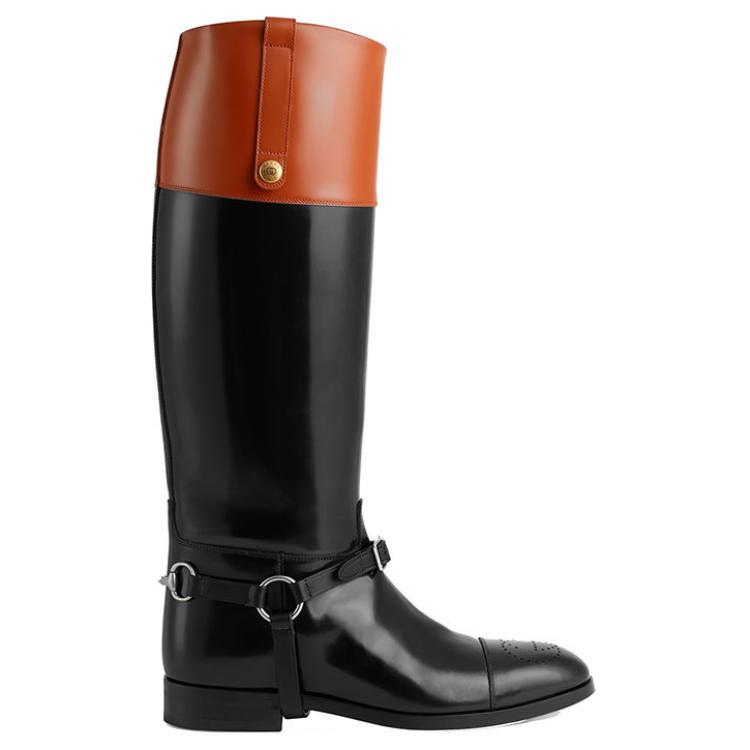 Order Botas Altas de Cuero Gucci 'Negro Confort' 675655-DS8J0-1079