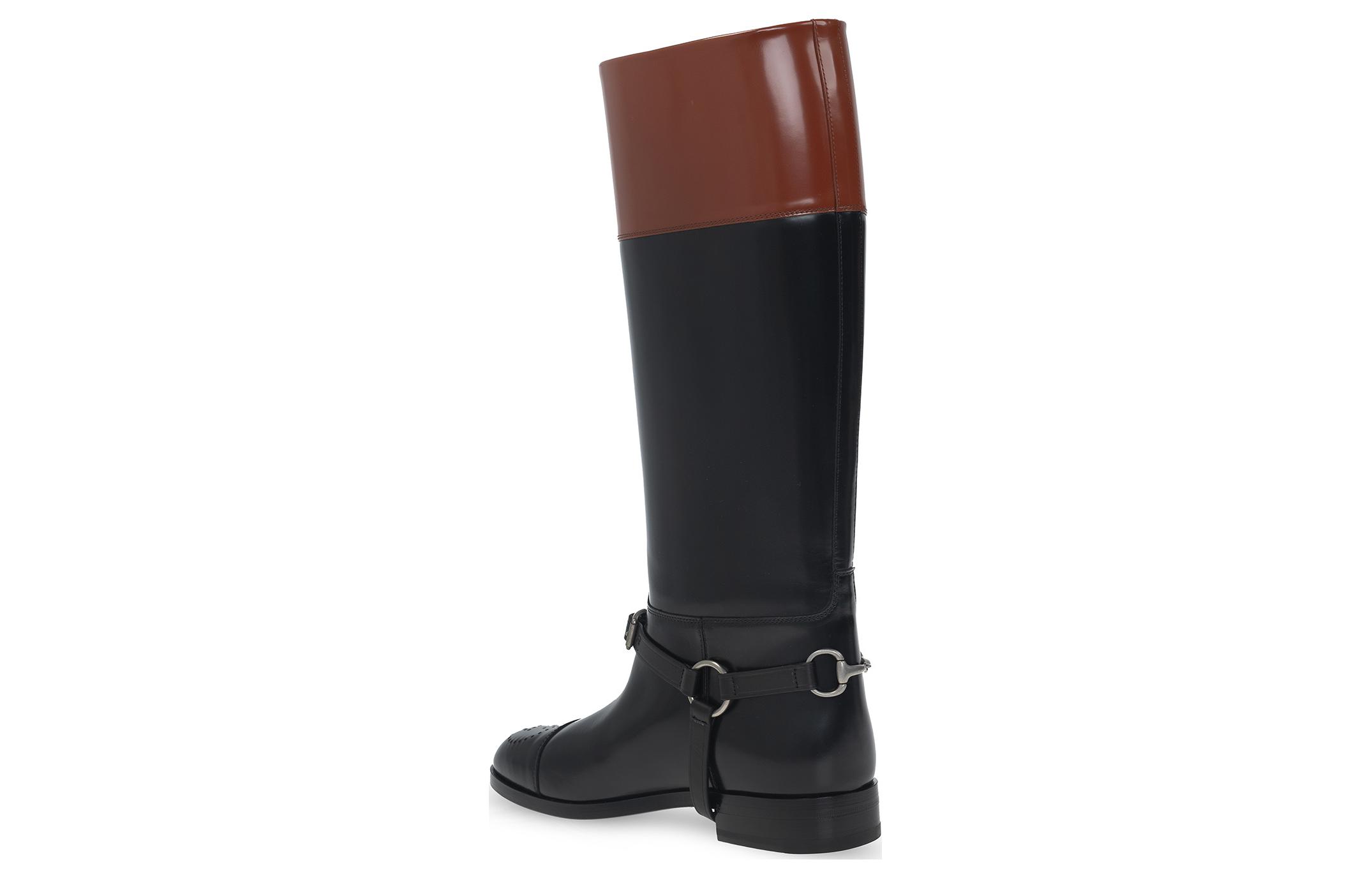 Details for Botas Altas de Cuero Gucci 'Negro Confort' 675655-DS8J0-1079