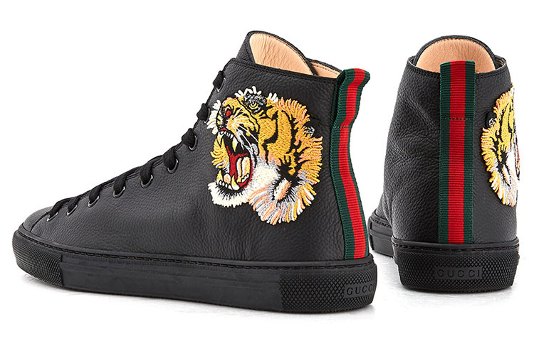 Details for Gucci Leder High ''Tiger'' Sneakers 451621-BXOA0-1060