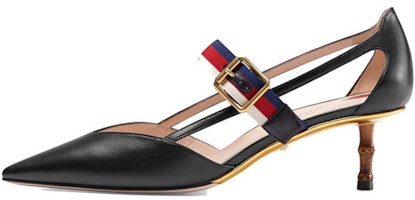 Gucci Leather High Heel 'Fashion Buckle' 460114-CQXS0-1183 Gucci Leather High Heel 'Fashion Buckle' 460114-CQXS0-1183