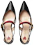 Shop Gucci Leather High Heel 'Fashion Buckle' 460114-CQXS0-1183