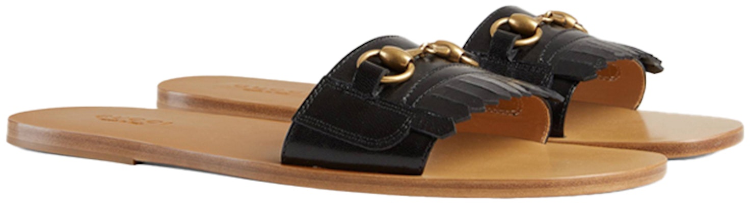 Gucci Leather Horsebit Black Brown Slippers 510100-D3V00-1000 Order Gucci Leather Horsebit Black Brown Slippers 510100-D3V00-1000