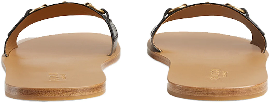 Pantuflas Gucci de Cuero Negro Marrón con Detalle Horsebit. 510100-D3V00-1000 Shop Pantuflas Gucci de Cuero Negro Marrón con Detalle Horsebit. 510100-D3V00-1000