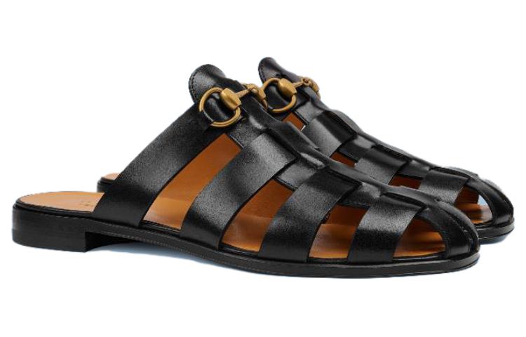 Lookbook 古驰黑色马衔扣皮鞋 693194-UCR00-1000