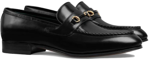 Lookbook GUCCI古馳 皮革 馬銜扣 舒適百搭 樂福鞋 2cm 男款 黑色