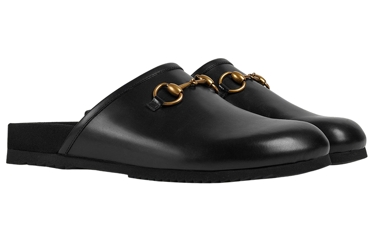 Lookbook Sandal Kulit Gucci Horsebit 'Hitam' 693279-1W600-1000
