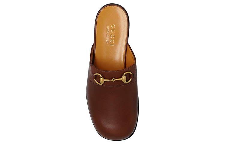 Shop Gucci Leather Horsebit Sandal 'Brown' 723654-1W600-2248