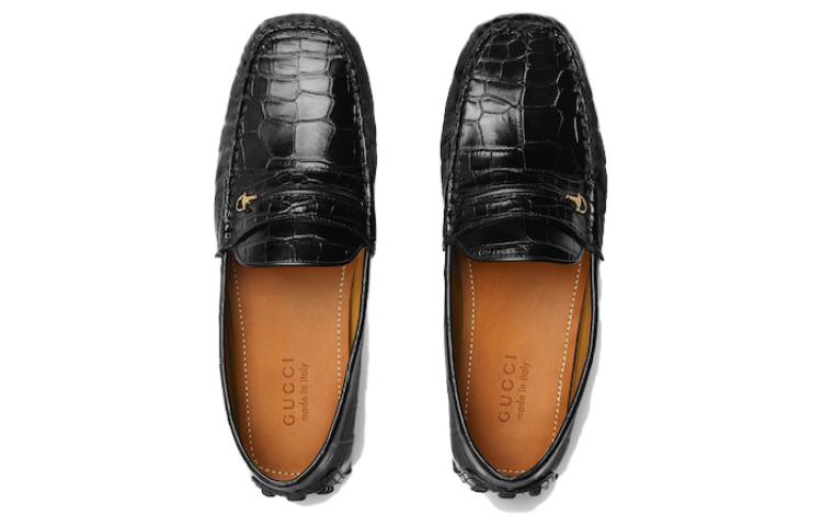 Lookbook Mocassini in Pelle Gucci ''Neri'' 752621-EAAKW-1000