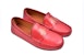 Kasut Gucci Kulit Loafer Corak Lebah 'Merah' 497117-BTRR0-6473
