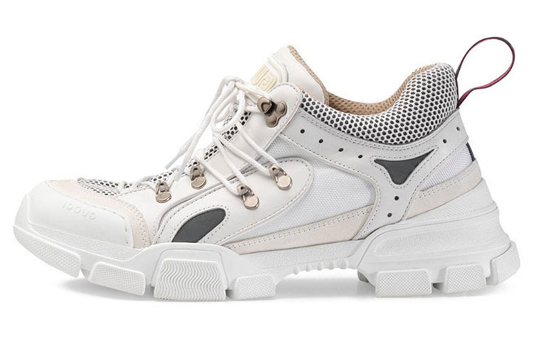 Buy 古驰白色低帮皮革运动鞋 543162-GG280-9087