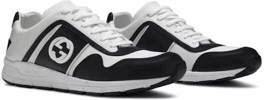 GUCCI古馳 雙G標誌 休閒 時尚板鞋 男款 黑白 Lookbook GUCCI古馳 雙G標誌 休閒 時尚板鞋 男款 黑白