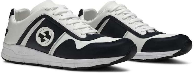 GUCCI古馳 雙G標誌 休閒 時尚板鞋 男款 黑白 Lookbook GUCCI古馳 雙G標誌 休閒 時尚板鞋 男款 黑白