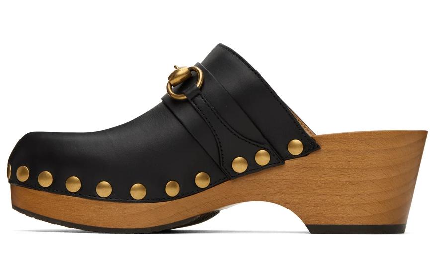 Gucci Leather Open-Heel Slide 'Black' 702672-D6000-1000