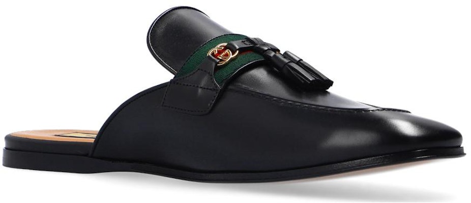 古驰黑色丝带平底露趾皮穆勒鞋 655580-1W610-1066 Lookbook 古驰黑色丝带平底露趾皮穆勒鞋 655580-1W610-1066