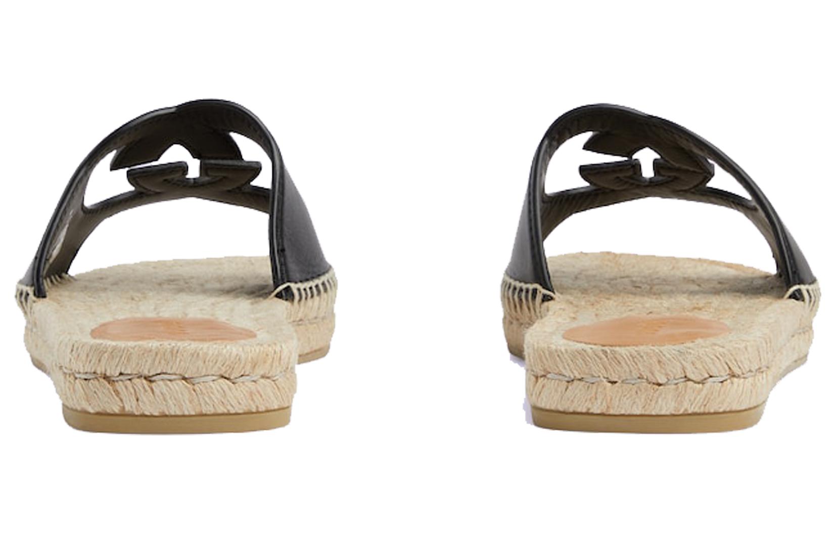 GUCCI|SANDALS (725260 US000 1000) Buy Gucci Interlocking G Cut Slide Sandal Black 725260-US000