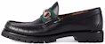 Gucci Loafer Kulit Platform dengan Horsebit 'Hitam' 496246-ARPA0-1098
