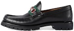 Buy Gucci Loafer Kulit Platform dengan Horsebit 'Hitam' 496246-ARPA0-1098