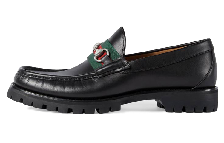 Gucci Leather Platform Loafer with Horsebit 'Black' 496246-ARPA0-1098