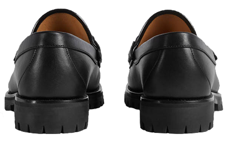 Purchase Gucci Leather Platform Loafer with Horsebit 'Black' 496246-ARPA0-1098