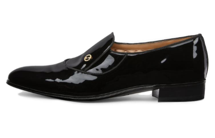 Gucci Leather Round-Toe Loafer 'Black' 762321-BNCV0-1000