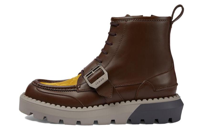 Gucci Leather Round-Toe Zip Boot 'Brown Comfort' 739867-AABZ0-2346