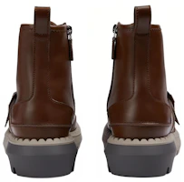 Shop Stivali Gucci in Pelle Punta Tonda con Zip ''Brown Comfort'' 739867-AABZ0-2346