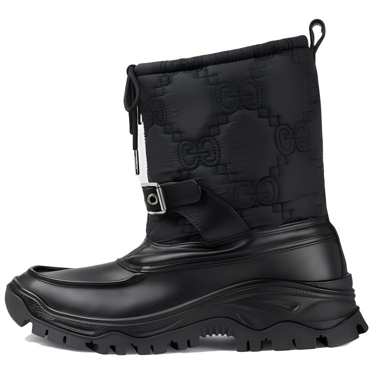 Gucci Leather Round Toe Comfort Ankle Boots 'Black' 758814-AACRY-1000