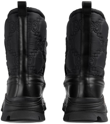 Gucci 黑色圆头舒适皮革短靴 758814-AACRY-1000 Shop Gucci 黑色圆头舒适皮革短靴 758814-AACRY-1000