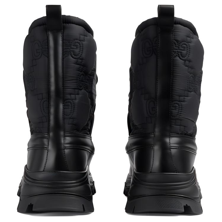 Purchase Gucci Leather Round Toe Comfort Ankle Boots 'Black' 758814-AACRY-1000
