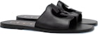 Gucci Kulit Hujung Bulat Slip-On 'Fashion Slide Hitam' 693278-US000-1000