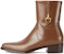 Gucci Leather Round-Toe Slip-On Boots 'Brown' 750320-AFE00-2361
