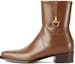 Buy Gucci Leather Round-Toe Slip-On Boots 'Brown' 750320-AFE00-2361