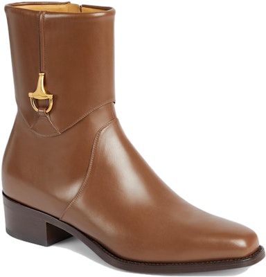 Gucci Leather Round-Toe Slip-On Boots 'Brown' 750320-AFE00-2361 Order Gucci Leather Round-Toe Slip-On Boots 'Brown' 750320-AFE00-2361