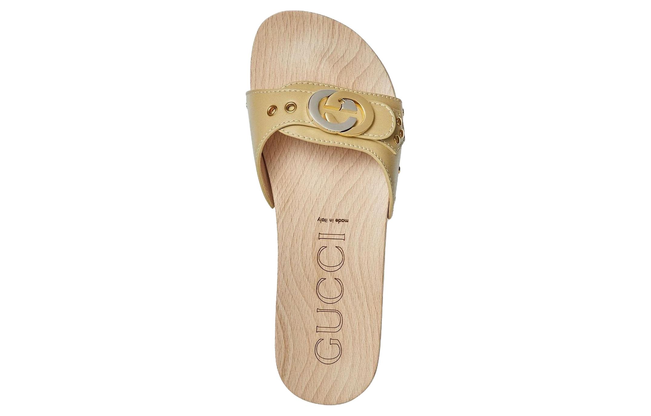Lookbook Gucci Leren Slipper ''Beige Comfort'' 574875-D6000-9327