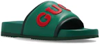 Shop Gucci Sandalias Logo Verdes 742009-AABYM-3052
