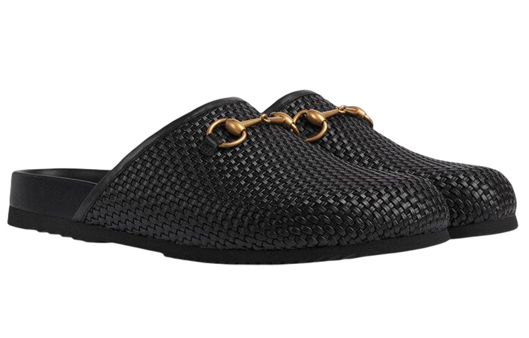 Order Gucci Zapatillas de Cuero Sin Cordones 'Negro' 746321-AACAX-1000