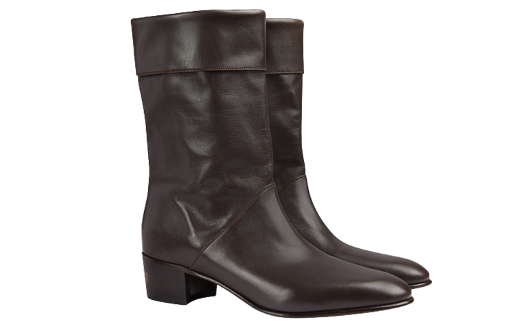 Lookbook Botines de Cuero sin Cordones Gucci 'Marrón' 759472-AACAI-2140