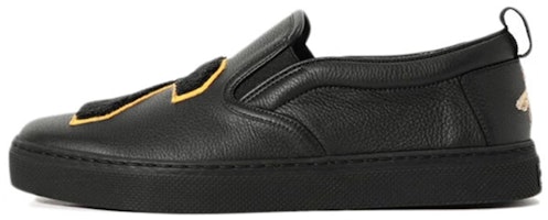 Gucci Leather Slip-On Round-Toe Low-Top Sneaker 'Black' 449975-BXO60-1070 Gucci Leather Slip-On Round-Toe Low-Top Sneaker 'Black' 449975-BXO60-1070