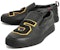 Gucci Kulit Slip-On Bulat Rendah-Atas Kasut 'Hitam' 449975-BXO60-1070