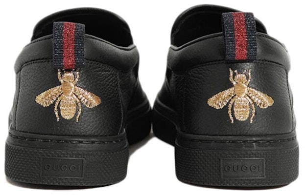 Gucci Kulit Slip-On Bulat Rendah-Atas Kasut 'Hitam' 449975-BXO60-1070 Shop Gucci Kulit Slip-On Bulat Rendah-Atas Kasut 'Hitam' 449975-BXO60-1070