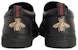 Gucci Kulit Slip-On Bulat Rendah-Atas Kasut 'Hitam' 449975-BXO60-1070