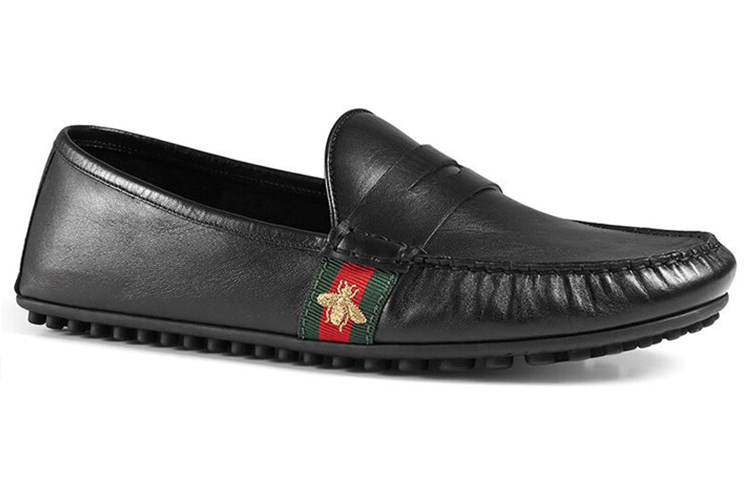 Order Sneaker Kulit Gucci 'Hitam' 407635-BTRE0-1060