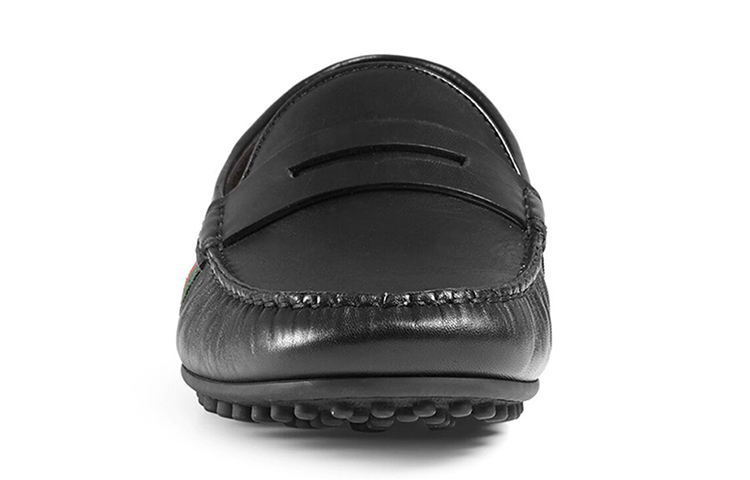 Lookbook Sneaker Kulit Gucci 'Hitam' 407635-BTRE0-1060
